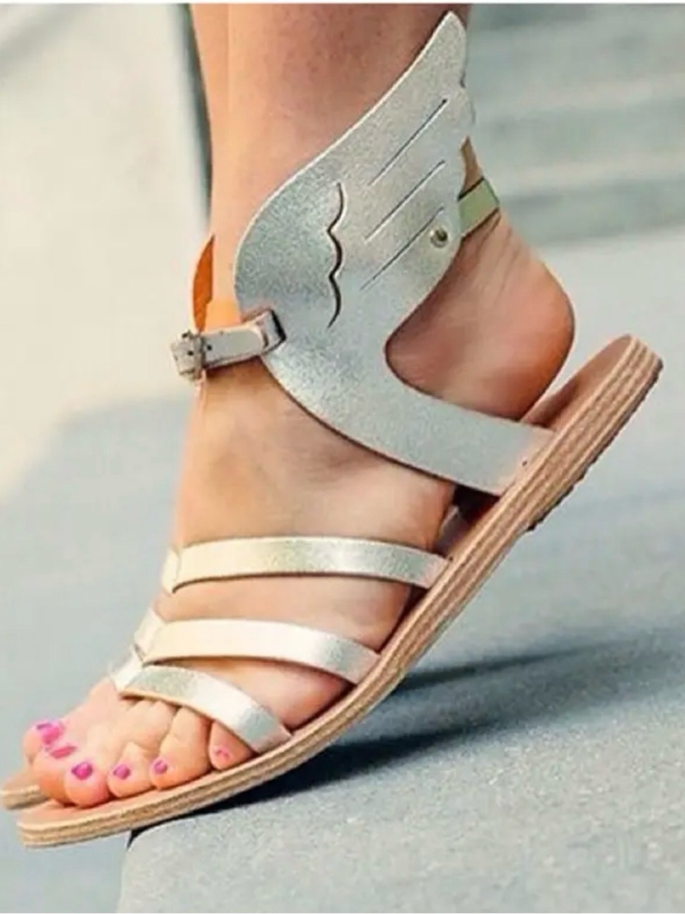 B&B Ikaria Wings GREEK LEATHER Sandals SIZE 36 Angel Wings Festival Boho New